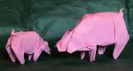 Fabriquez trois cochons de vos propres mains: à partir de papier, de feutre, de matériel improvisé